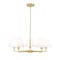 Z-Lite Leila Chandelier, 5-Light, 34 In.W x 10.75 In.H, Luxe Gold/White Linen 744-34R-LG - alternate 1